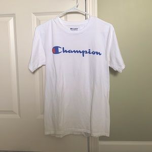 men’s S white champion T shirt